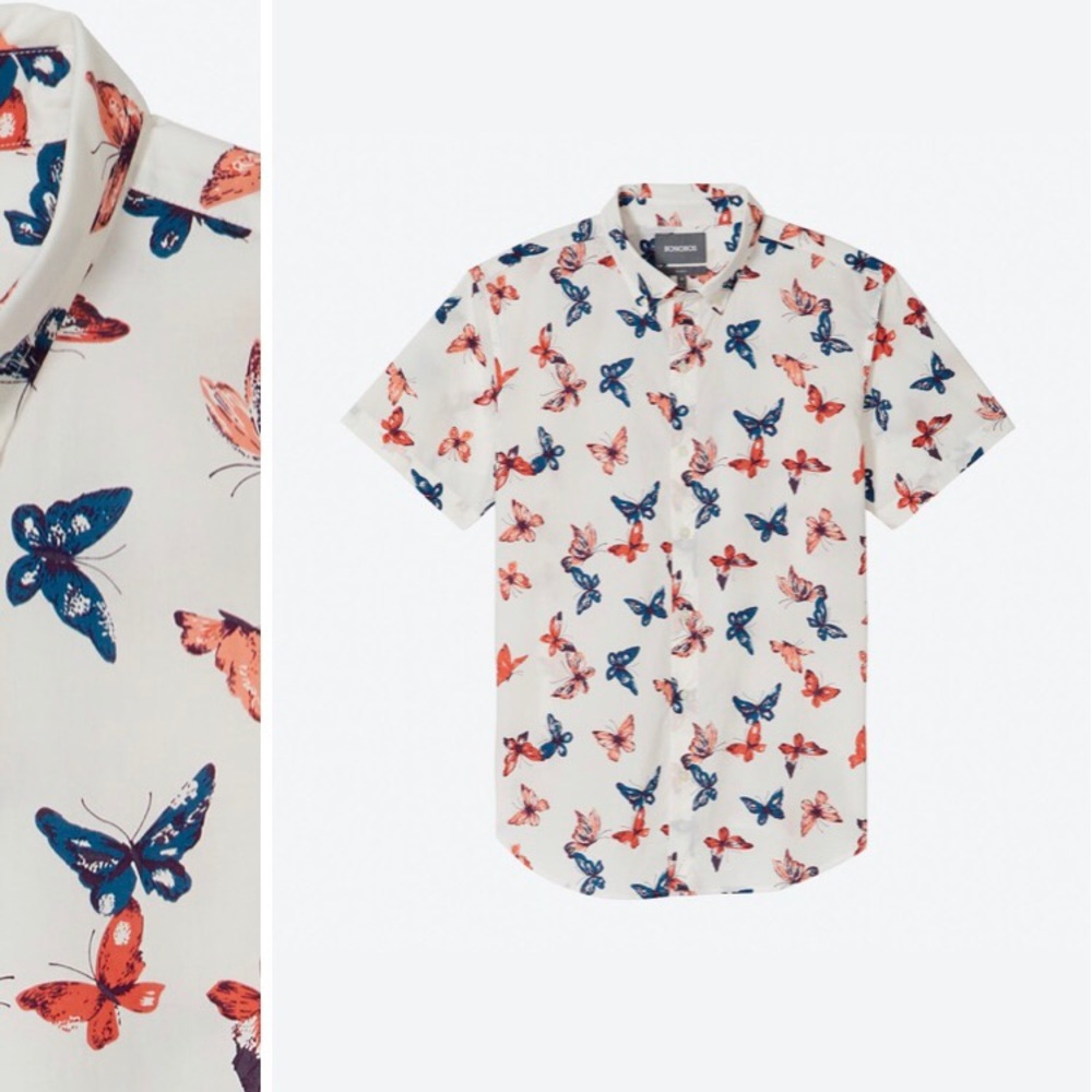 🦋 bonobos long riviera short sleeve button down